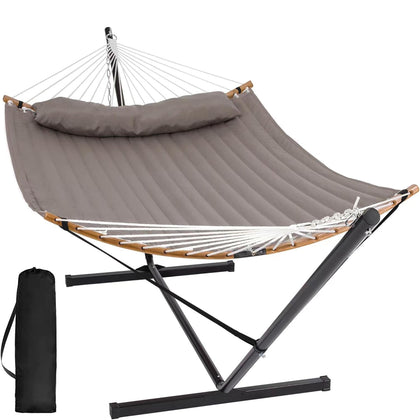 SUNCREAT hammock portable-frame for quick setup and stable outdoor lounging.