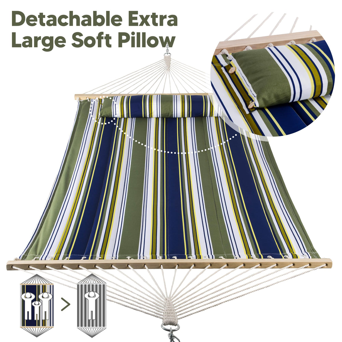 SUNCREAT sturdy rope system supports outdoor use with stability.
