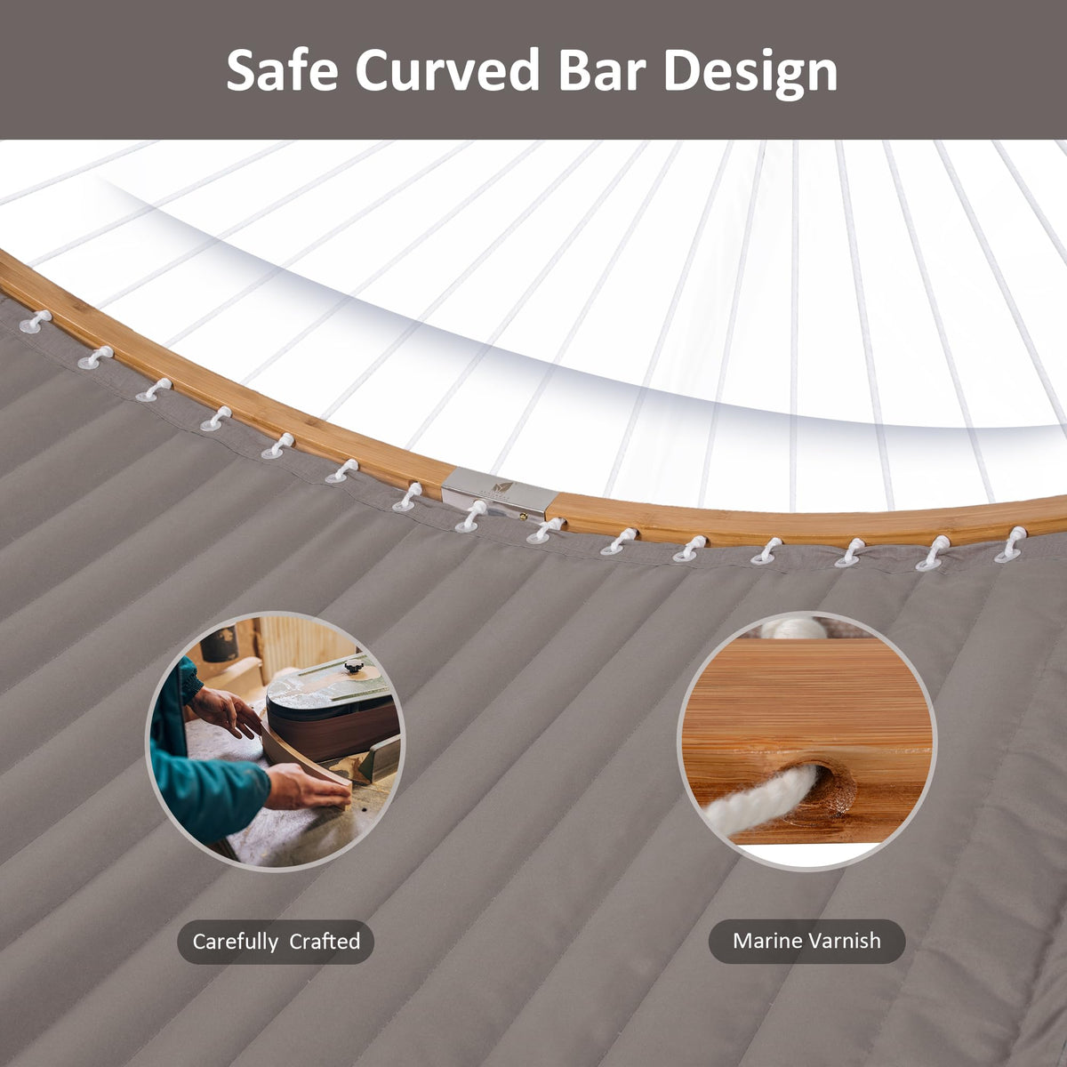 SUNCREAT two-layer-fabric provides cozy, fade-resistant comfort outdoors.