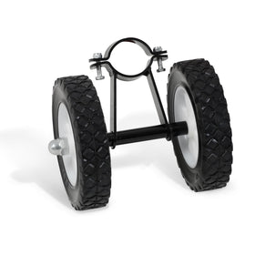 SUNCREAT hammock wheel kit front view for easy relocation of your stand outdoors.
