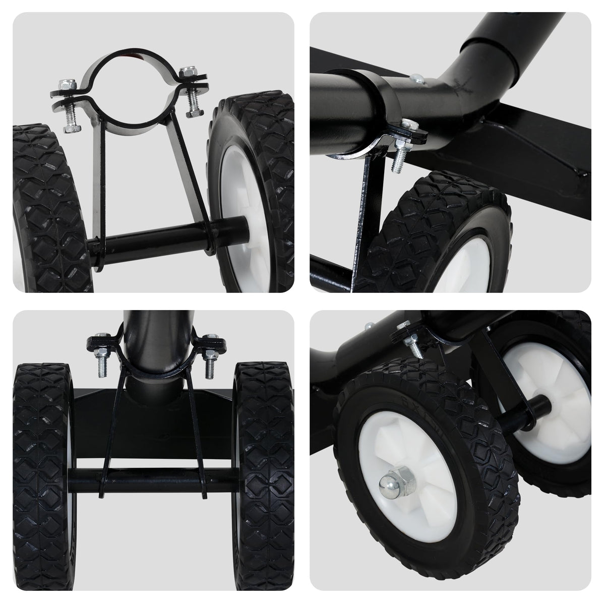 SUNCREAT hammock wheel kit on grass avoids scratches while moving the hammock.