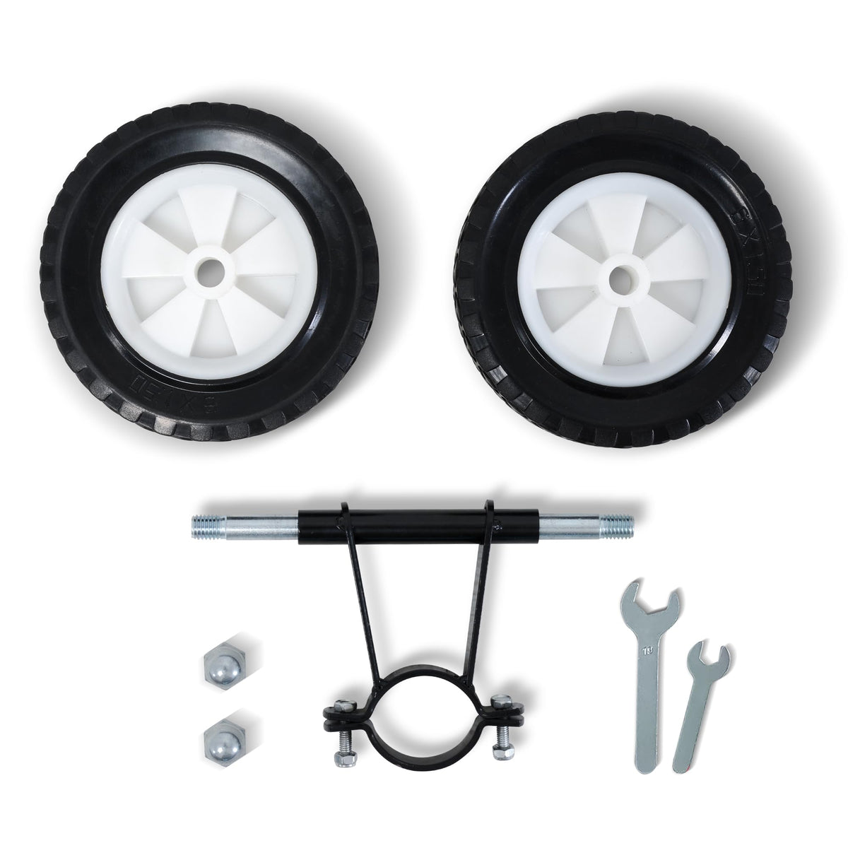 SUNCREAT universal-fit wheel kit with rubber wheels offers versatile portability.