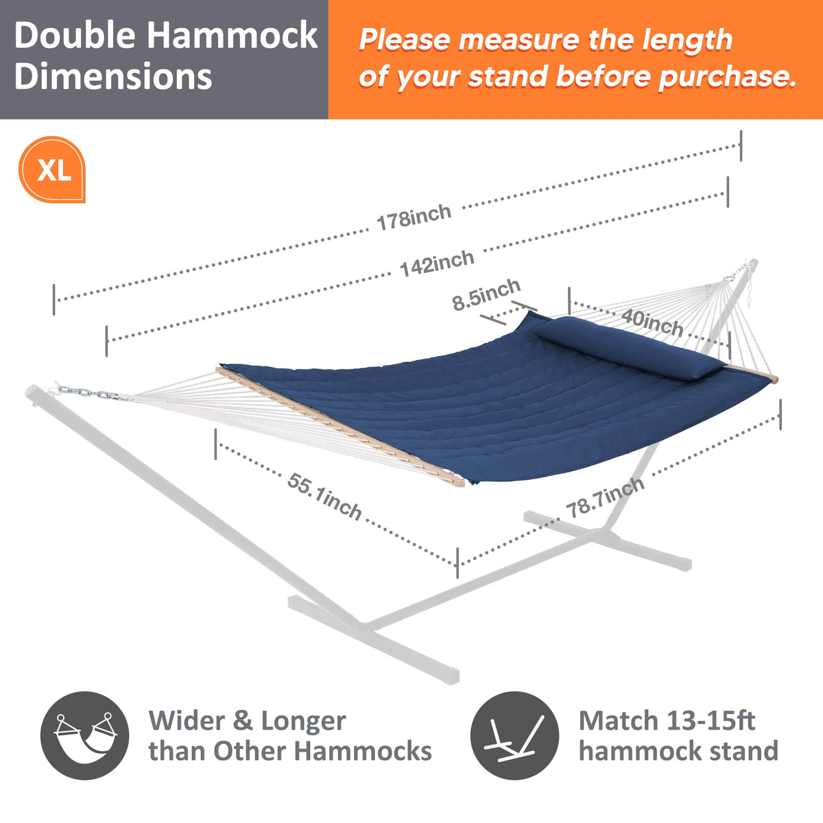 SUNCREAT 475-pound capacity accommodates two adults securely.