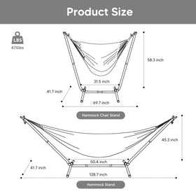 SUNCREAT heavy-duty hammock length supports couples relaxing together