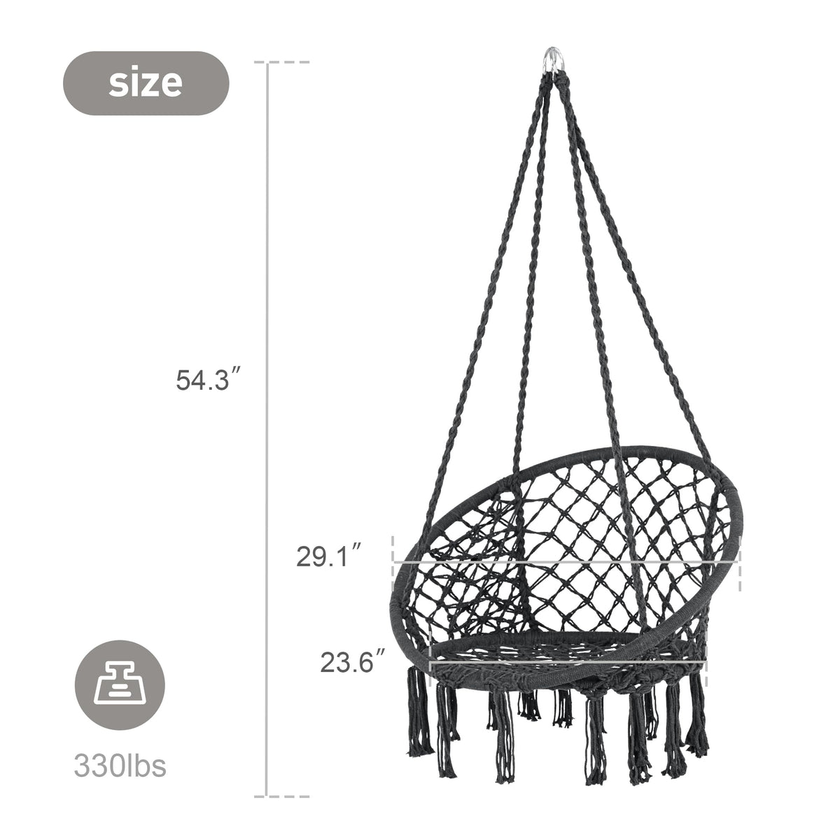 Suncreat hammock chair suitable for indoor and outdoor relaxation