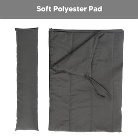 SUNCREAT hammock pad laid out for two, ideal for shared campsite lounging.