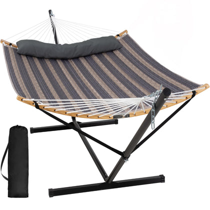 SUNCREAT outdoor hammock with stand included for quick setup and portable lounging