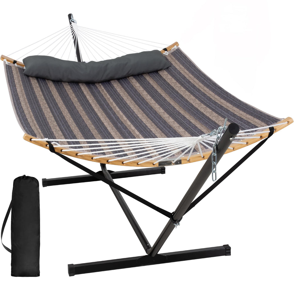 SUNCREAT outdoor hammock with stand included for quick setup and portable lounging