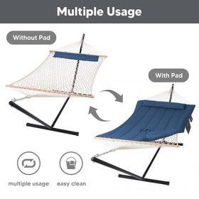 SUNCREAT pad detachable quilted polyester cushion offers easy cleaning and flexible comfort.