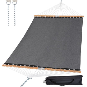 SUNCREAT portable double hammock setup for quick outdoor lounging