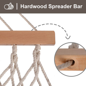 SUNCREAT wooden spreader bar 55inch for stable lounging.
