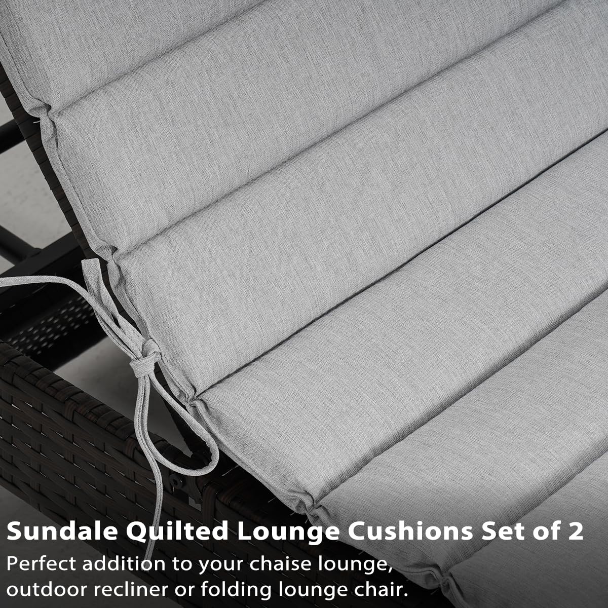 Sundale Outdoor adjustable straps secure cushions on windy days