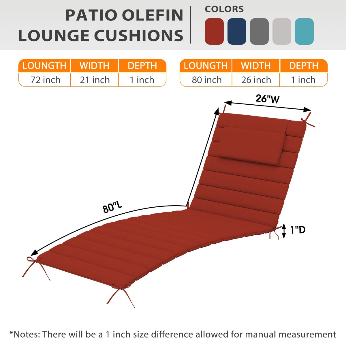 Cushion with adjustable straps from Sundale Outdoor for secure fitting