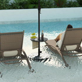 Sundale Outdoor adjustable umbrella table 1.5-inch pole fit, compatible with standard umbrellas
