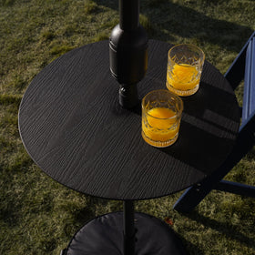 Sundale Outdoor adjustable umbrella table side view, sturdy outdoor surface
