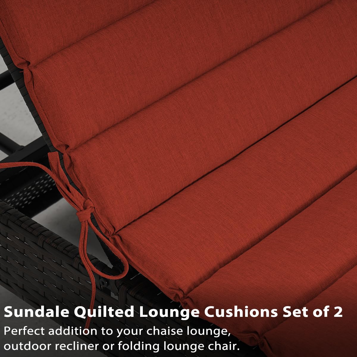 Fully assembled Sundale Outdoor lounge cushions ready for use