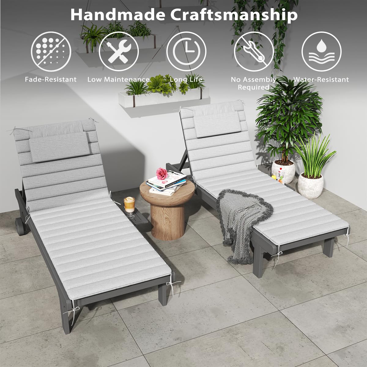 Sundale Outdoor light gray cushions complement modern outdoor furniture