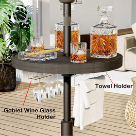 Sundale Outdoor towel rack feature keeps beach gear within reach