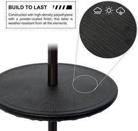 Sundale Outdoor sleek black finish maintains appearance over time.