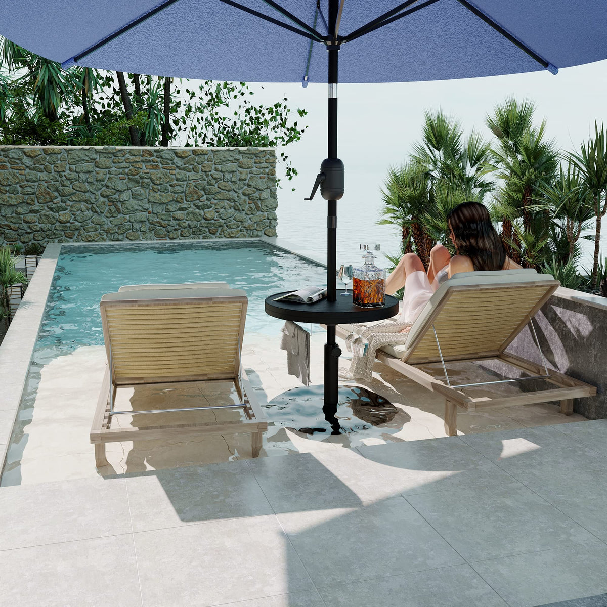 Sundale Outdoor table ideal for beach, patio, and poolside use