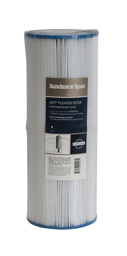 Sundance Spas 50ft pleated filter design for clear water and easy maintenance.