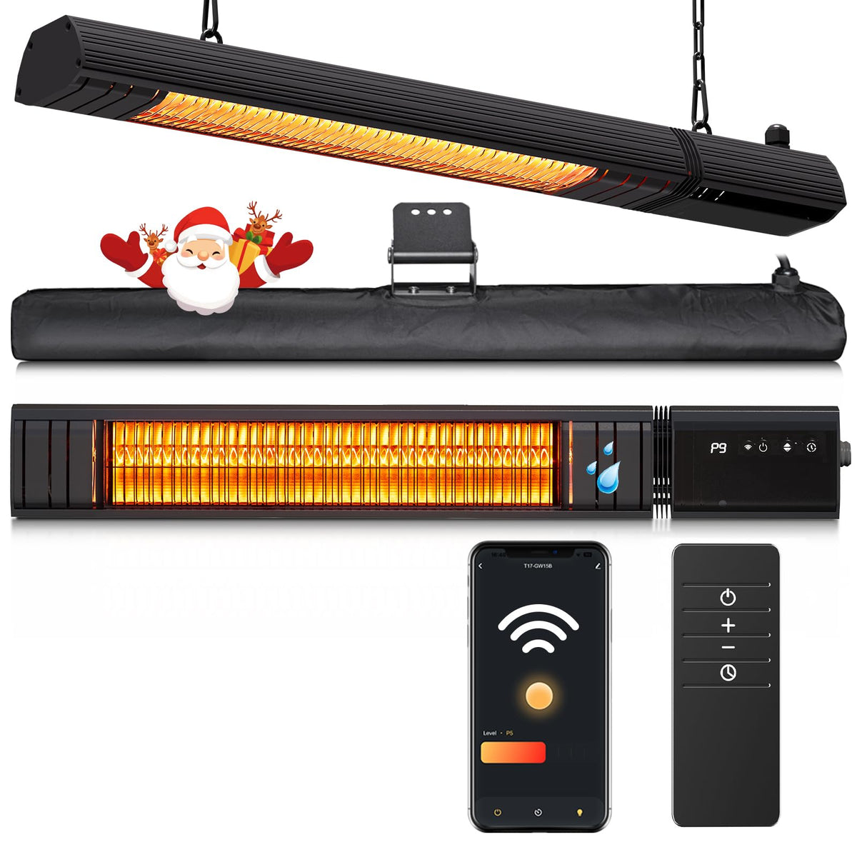 Sundate ceiling-wall-mounted heater 1500W delivers fast outdoor warmth