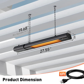 Sundate infrared heating beam close-up highlights precise, direct warmth