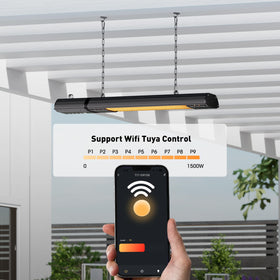Sundate outdoor patio heater installation brackets enable flexible mounting options