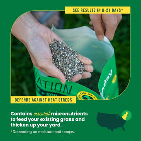 SUNDAY Northeast Seed + Feed soil amendment visuals with limestone and gypsum