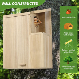 Sundia large squirrel house entry hole with safety guards for secure use.