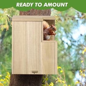Sundia large squirrel house platform balcony highlights play area and snack time.