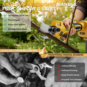 SundpeyPRO pruning shears 1-inch opening handles thicker branches with ease.