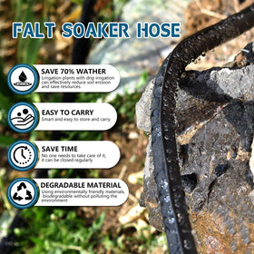 Suneed flat soaker hose coiled neatly for easy storage and quick setup.