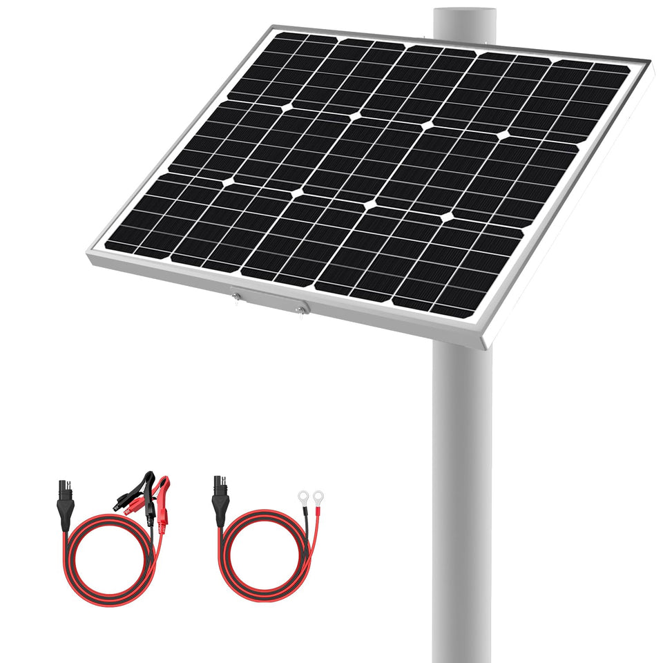 SUNER POWER 12V solar panel trickle charger for reliable outdoor battery maintenance.