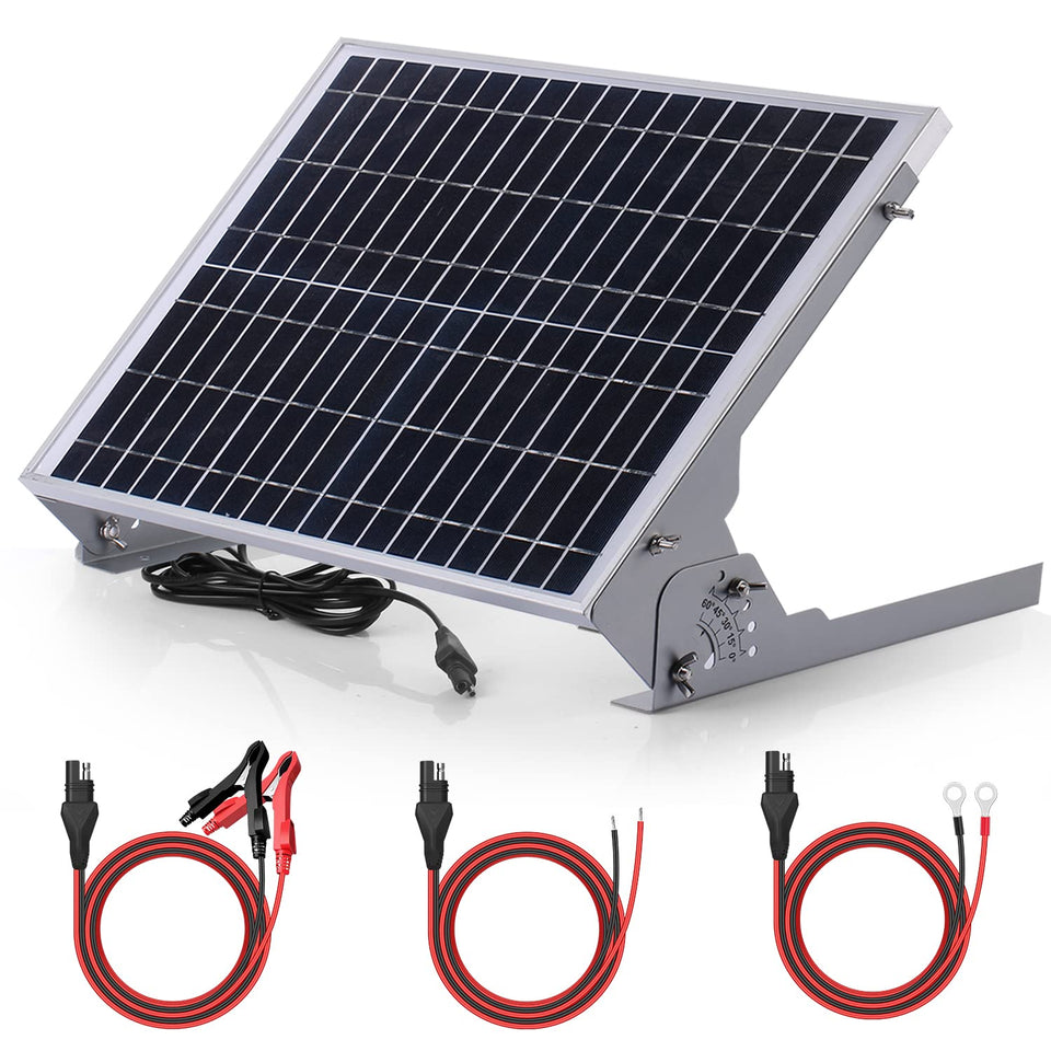 SUNER POWER 20W panel front view highlights high-efficiency cells for reliable vehicle charging.
