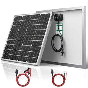 SUNER POWER 24V solar panel top view for compact trickle charging on boats