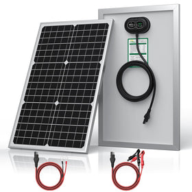 SUNER POWER 24V solar panel trickle charger on a boat maintaining AGM battery