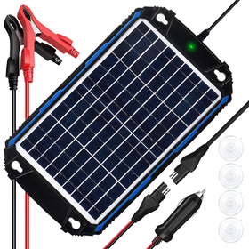 SUNER POWER waterproof 10W panel front view for on-the-go charging