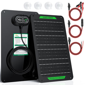 SUNER POWER waterproof charger with MPPT controller for reliable marine battery maintenance.