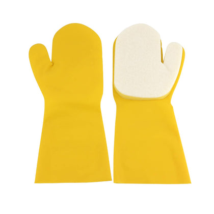 Suneration pool cleaning gloves close-up show durable latex and grip for scrubbing tasks