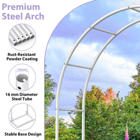Sunexinlo garden arch tall-arch suited to narrow spaces and high ceilings.