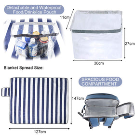 Sunflora picnic backpack wine glasses and cheese knife for toasts.