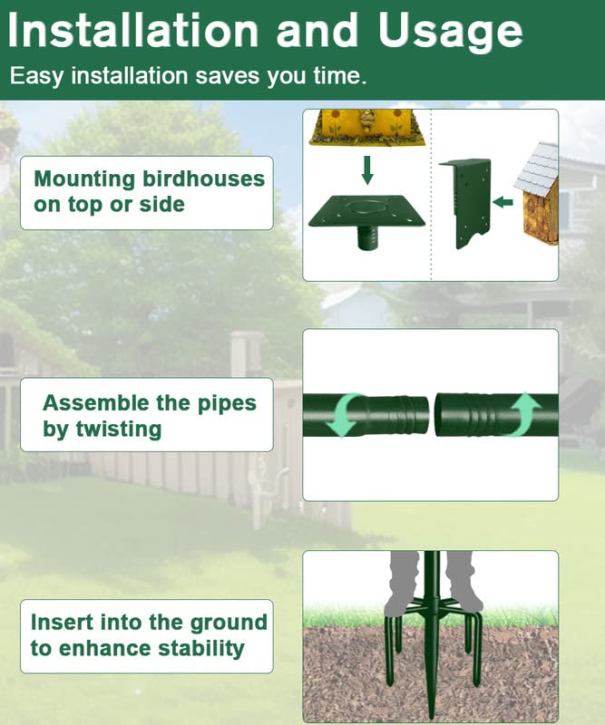 Sungaryard height-adjustable pole lets you customize feeding height for different birds.