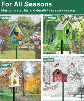 Sungaryard versatile outdoor pole supports bird feeders, houses, and accessories.