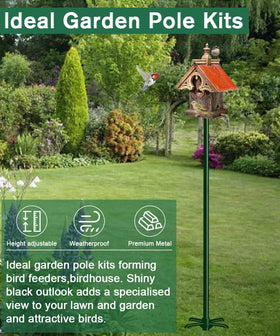 Sungaryard yard-friendly pole kit enhances garden viewing and bird activity.