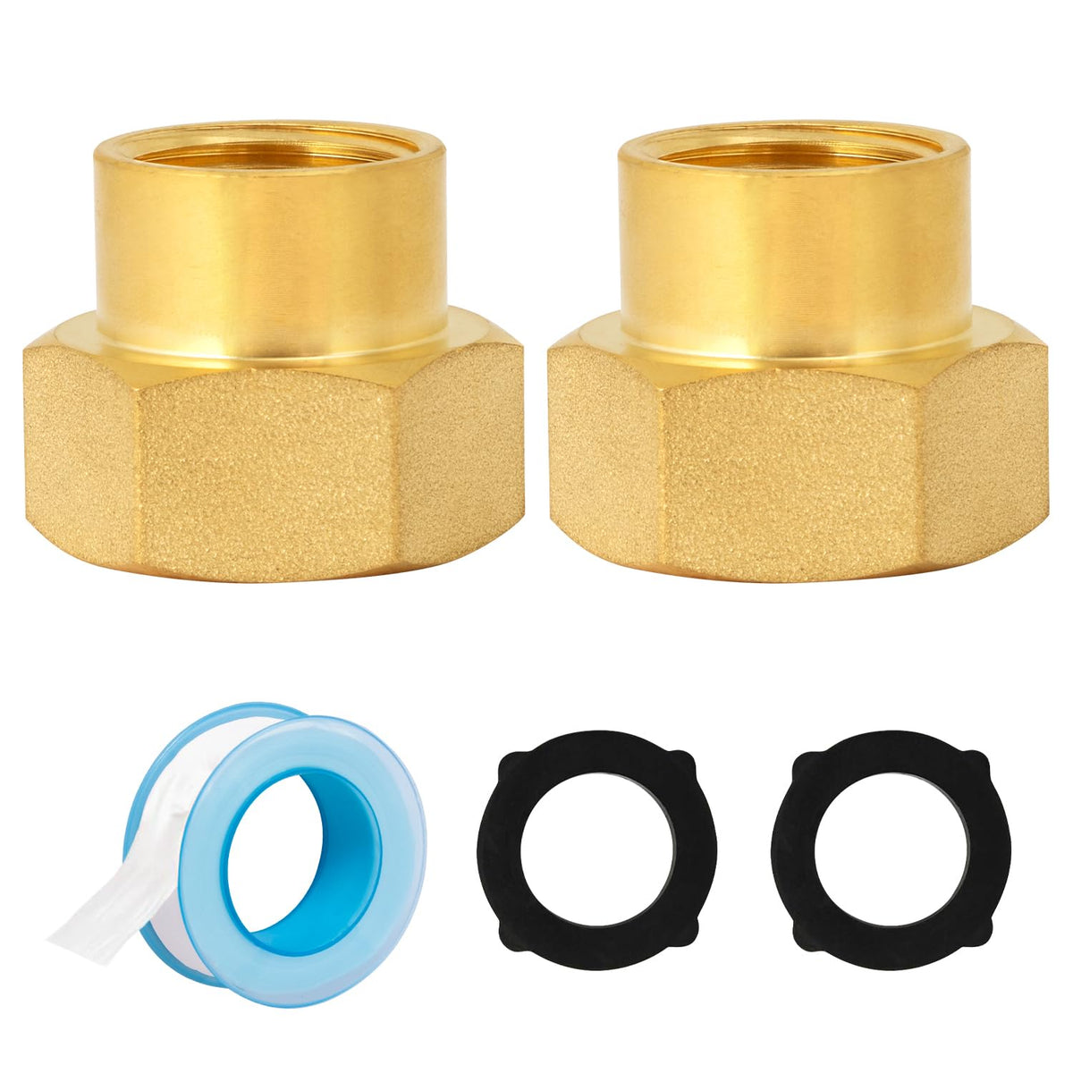 SUNGATOR brass garden hose adapter front view for reliable connections.
