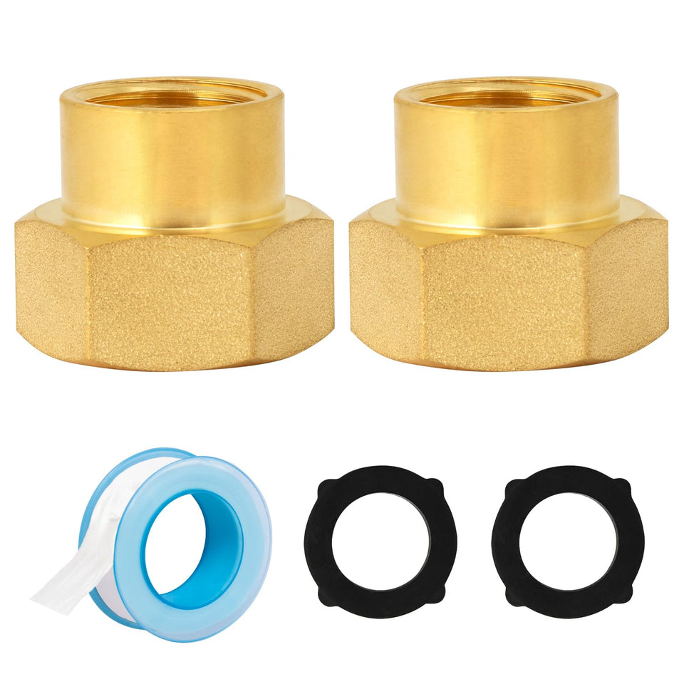 SUNGATOR brass garden hose adapter front view for reliable connections.