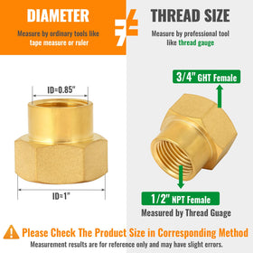 SUNGATOR brass adapter outer thread details for easy tightening.