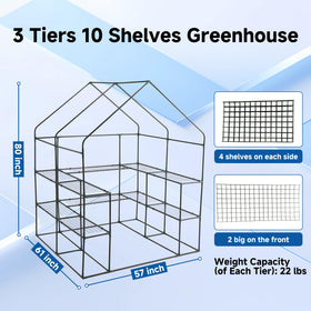 SUNGIFT 10-shelf layout maximizes seed-starting space