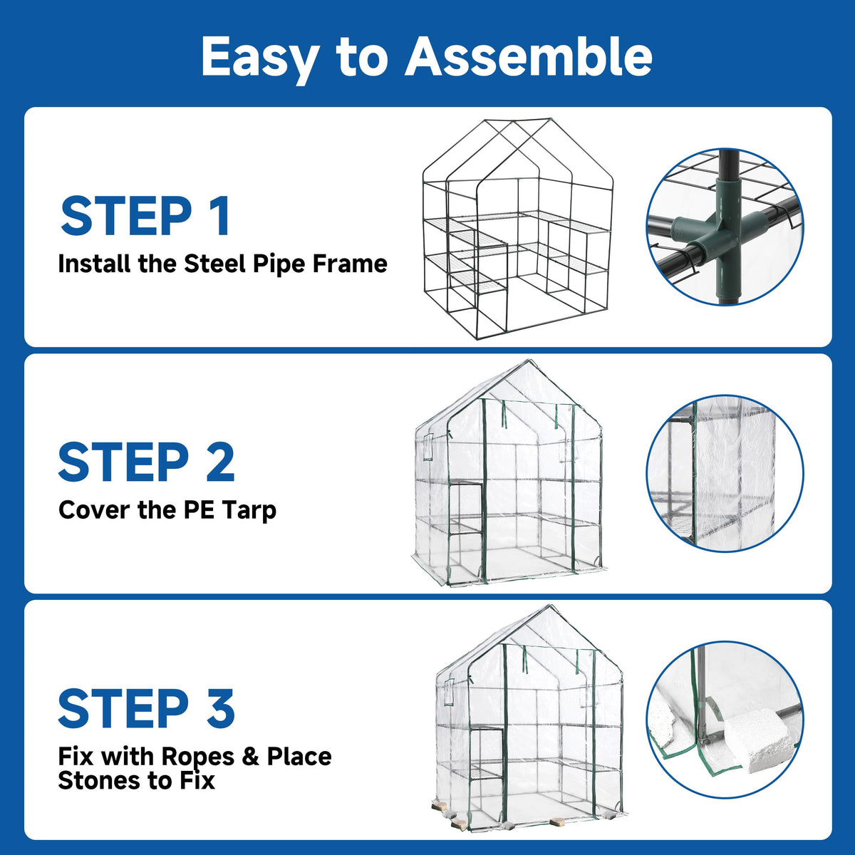SUNGIFT upgraded PVC cover resists wind and weather